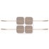 8 ELECTRODES Promo Premium Comfort Plus:  1.5" x 1.5" Square Tan Cloth Electrodes