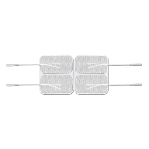 Elevate your therapy experience with our Ultra Premium Optimal Comfort White Cloth Electrodes, 2"x2", Foil Bag