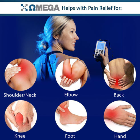 Omega Professional Tens & NMES/EMS Combo Unit for Ultimate Pain Relief