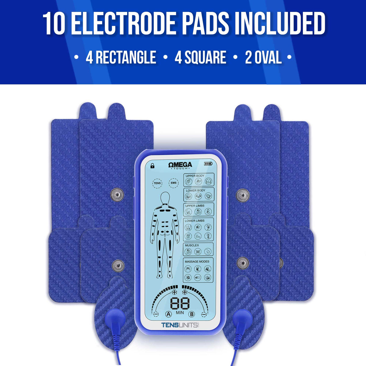 Omega Touch Tens Unit for Effective Pain Relief with Case