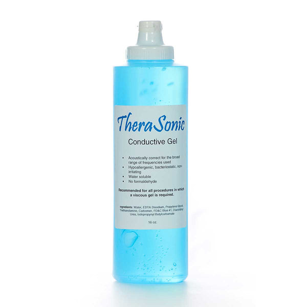 Prepare for professional-grade ultrasound therapy with TheraSonic Ultrasound Gel - 16 oz, ensuring optimal conductivity and comfort