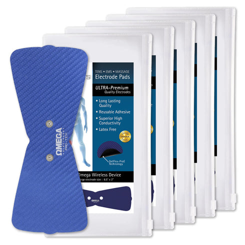 Ultra Premium: Optimal Comfort Butterfly Electrode: 8.5"x3.5", w/ Wire