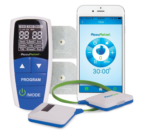 AccuRelief Wireless Pain Relief Device With Remote and Mobile App - Tens Units