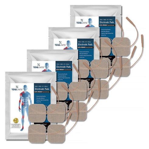 Ultra Premium: Optimal Comfort 16 Tan Cloth Electrodes, 1.5"x1.5"