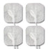 Economy 1.5" x 1.5" White Cloth Square EMS & TENS Electrode Pad - 1 Pack (4 Pads) - Tens Units