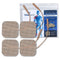 20 Pack - Premium Package of 4: 2" x 2" Tan Cloth Electrodes - Tens Units