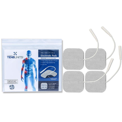 Premium Comfort Plus: 2" x 2" Square White Cloth Electrodes