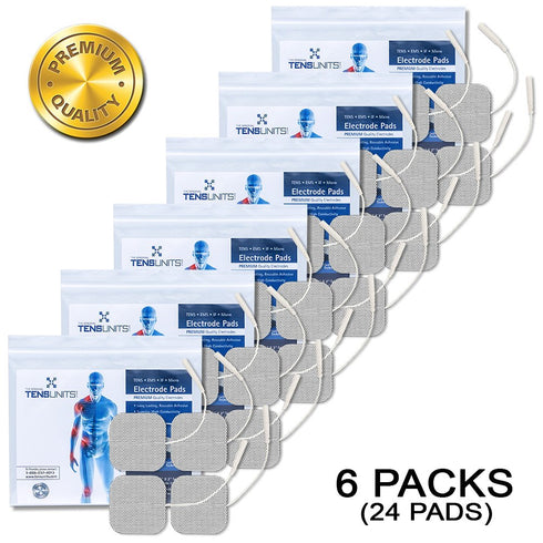 Premium Comfort Plus: 2" x 2" Square White Cloth Electrodes