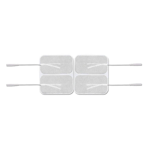 Premium Comfort Plus: 2" x 3.5" Rectangle White Cloth Electrodes