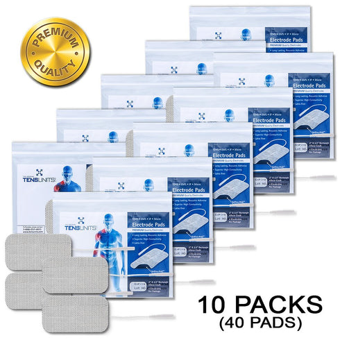 Premium Comfort Plus: 2" x 3.5" Rectangle White Cloth Electrodes