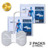 Premium Comfort Plus: 2 White Cloth Butterfly Electrodes, 4"x6"