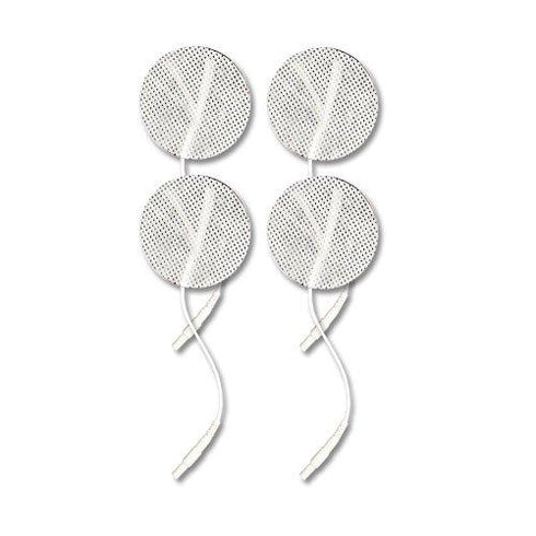 Economy 2" White Cloth Round EMS & TENS Electrode Pad - 1 Pack (4 Pads) - Tens Units