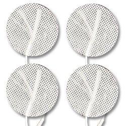 Economy 2" White Cloth Round EMS & TENS Electrode Pad - 1 Pack (4 Pads) - Tens Units