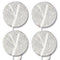 Economy 2" White Cloth Round EMS & TENS Electrode Pad - 1 Pack (4 Pads) - Tens Units