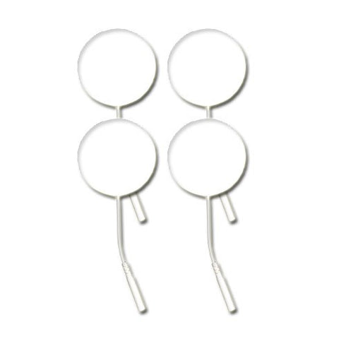 Economy 2" White Foam Round EMS & TENS Electrode Pad - 1 Pack (4 Pads) - Tens Units