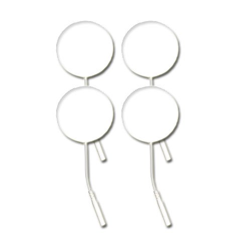 Economy 2" White Foam Round EMS & TENS Electrode Pad - 1 Pack (4 Pads) - Tens Units