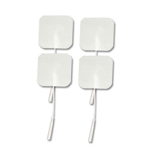 Economy 2" x 2" White Foam Square EMS & TENS Electrode Pad - 1 Pack (4 Pads) - Tens Units
