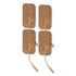 2" x 3.5" Tan Cloth Rectangle EMS & TENS Electrode Pad - 4 Pack - Tens Units