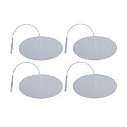 Economy 2" x 4" White Foam Oval EMS & TENS Electrode Pad - 1 Pack (4 Pads) - Tens Units