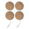 Economy 3" Tan Cloth Round EMS & TENS Electrode Pad - 1 Pack (4 Pads)