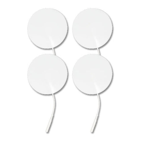 Economy 3" White Foam Round EMS & TENS Electrode Pad - 1 Pack (4 Pads)