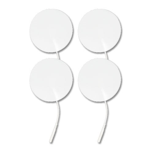 Economy 3" White Foam Round EMS & TENS Electrode Pad - 1 Pack (4 Pads)