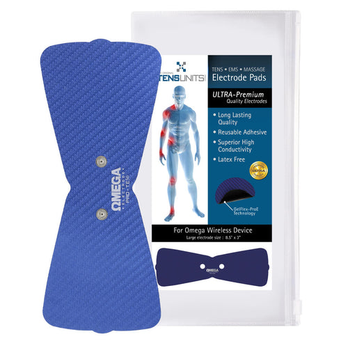 Ultra Premium: Optimal Comfort Butterfly Electrode: 8.5"x3.5", w/ Wire