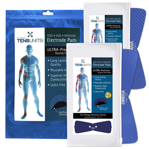 Replacement Snap Butterfly Electrode Pads 3 Large & 2 Small