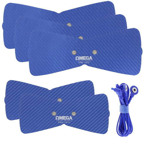 Replacement Snap Butterfly Electrode Pads 3 Large & 2 Small