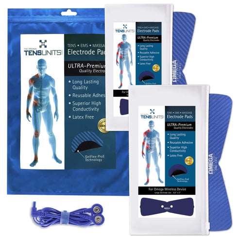 Replacement Snap Butterfly Electrode Pads 3 Large & 2 Small