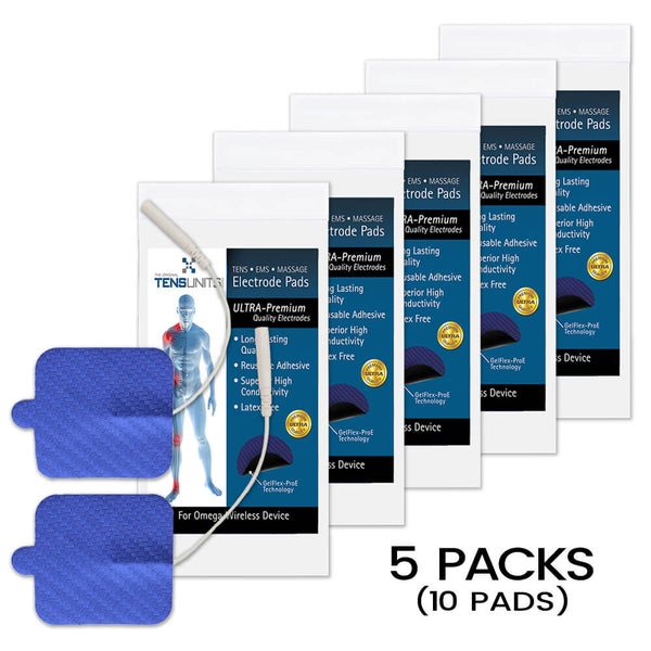 Ultra Premium: Optimal Comfort 10 Blue Mesh Electrodes, Sqaure 2"x2"