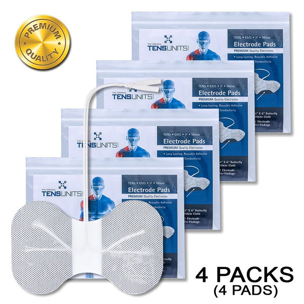 4 White Cloth Butterfly Electrodes