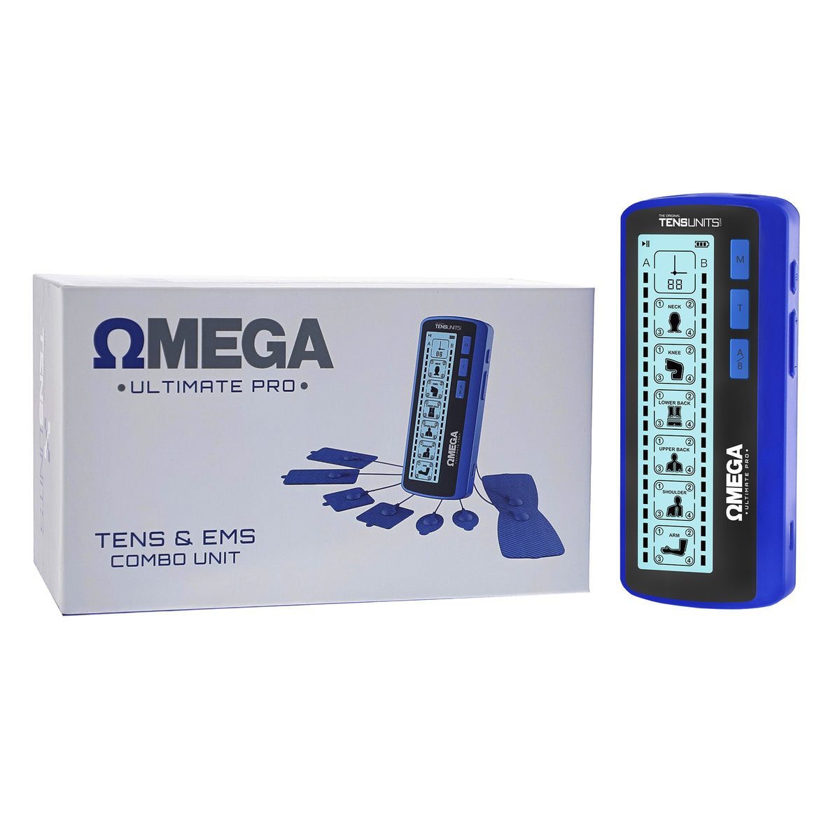 Omega Professional Tens & NMES/EMS Combo Unit for Ultimate Pain Relief