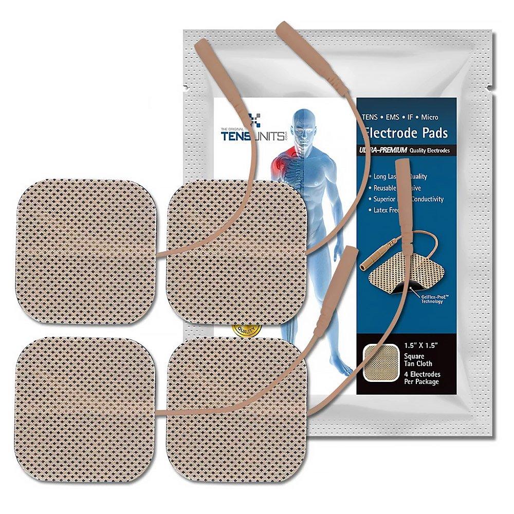 Upgrade to our Premium Comfort Plus 1.5" x 1.5" Square Tan Cloth Electrodes for unparalleled comfort and optimal performance in every session