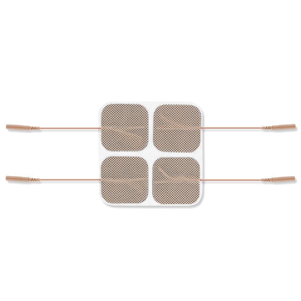 Elevate your therapy experience with our Ultra Premium Optimal Comfort Tan Cloth Electrodes, Square 1.5"x1.5"