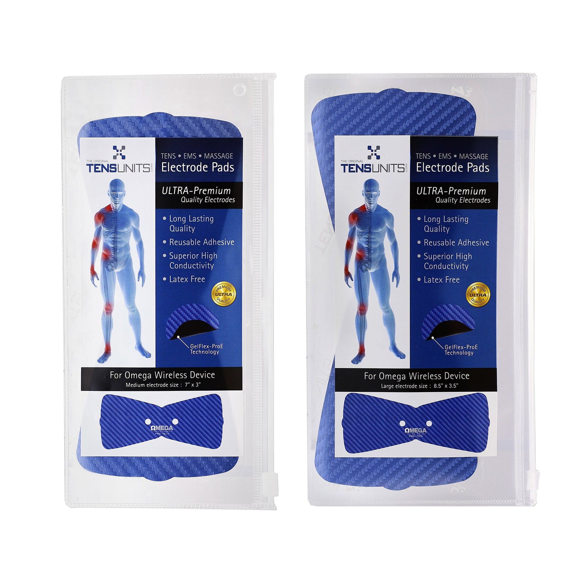 Omega Wireless Tens Unit Butterfly Electrode Pads