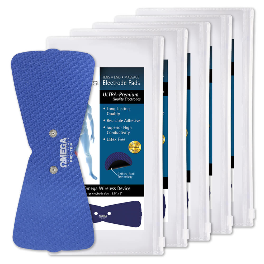 Ultra Premium: Optimal Comfort Butterfly Electrode: 8.5"x3.5", w/ Wire