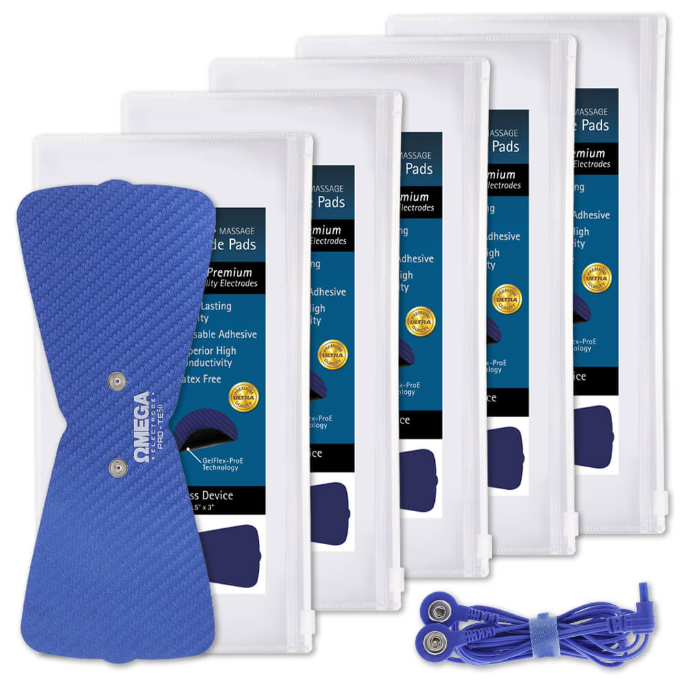 Ultra Premium: Optimal Comfort Butterfly Electrode: 8.5"x3.5", w/ Wire