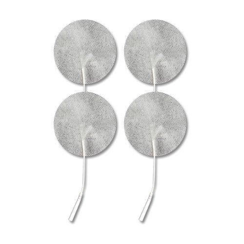 Economy Pack: 4 White Cloth Round EMS/TENS Pads, 3"
