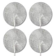 Economy Pack: 4 White Cloth Round EMS/TENS Pads, 3"