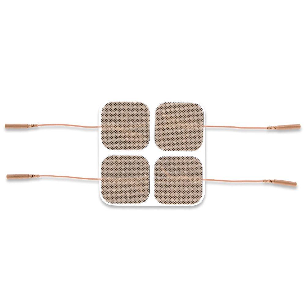 Premium Comfort Plus 2"x2" Tan Square Electrodes, Poly Bag