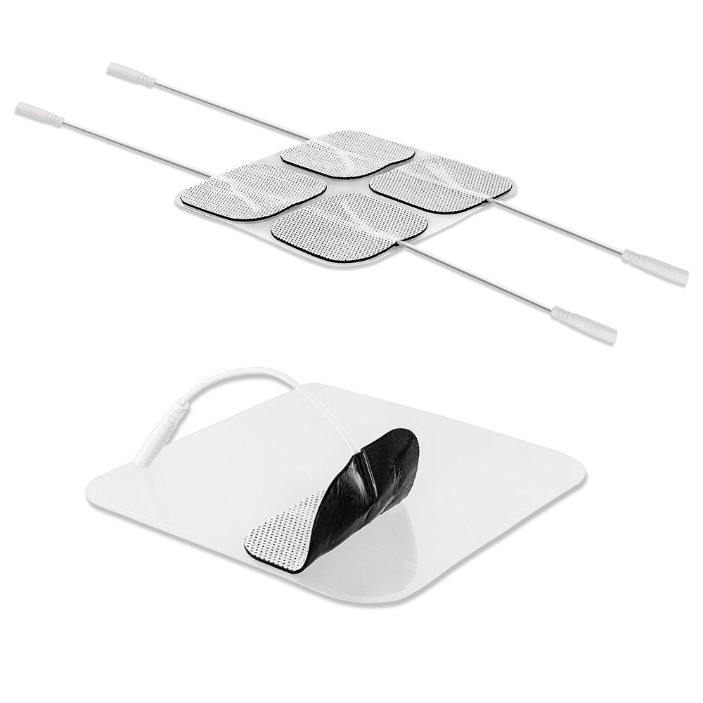 Premium Comfort Plus: 16 White Cloth Electrodes, 2"x2", Poly Bag