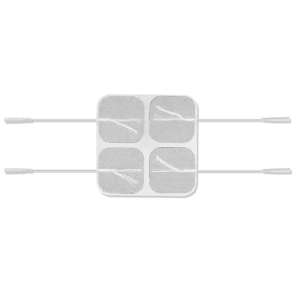 Premium Comfort Plus: 24 White Cloth Electrodes, 2"x2", Poly Bag