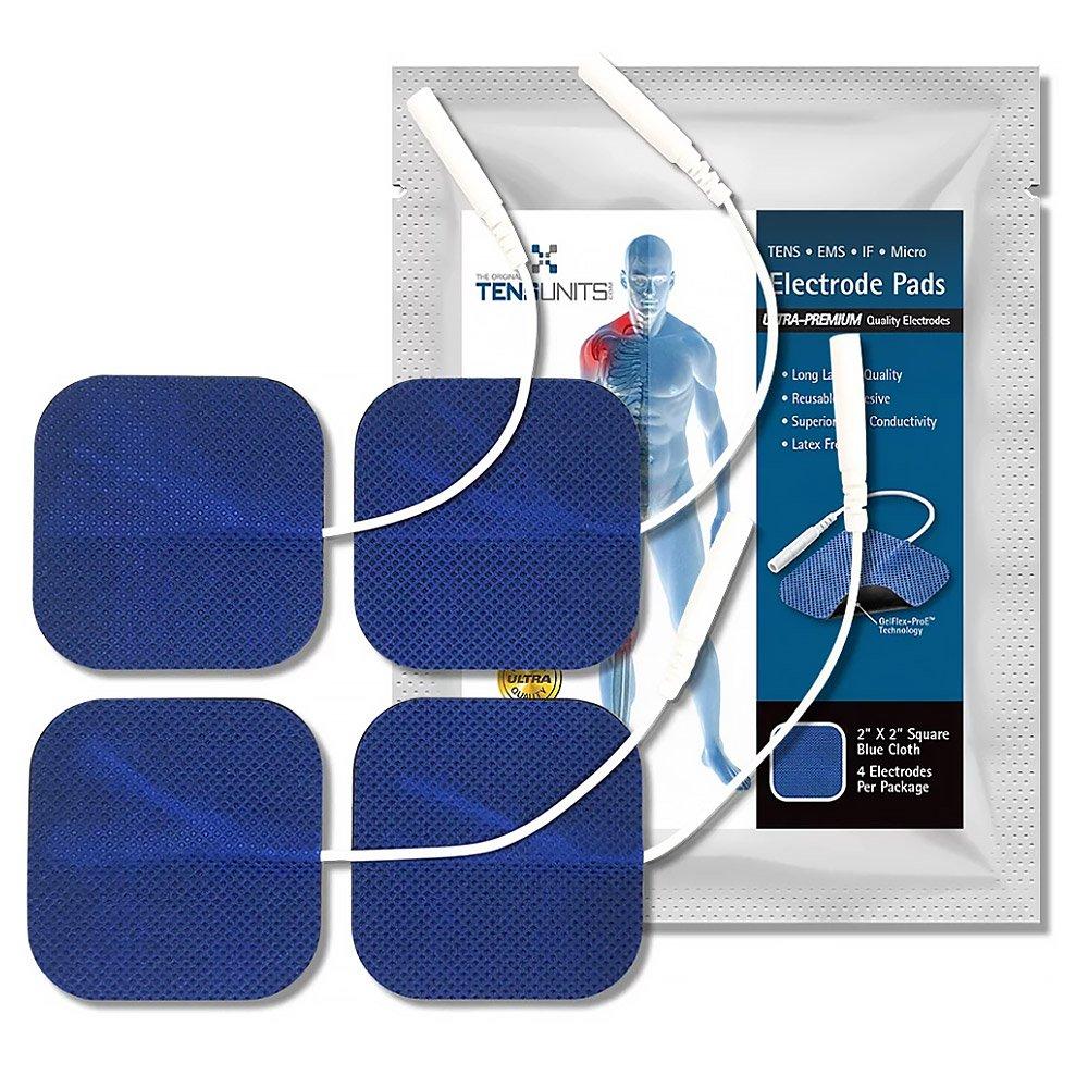 Ultra Premium: Optimal Comfort2"x2" Blue Cloth Electrodes