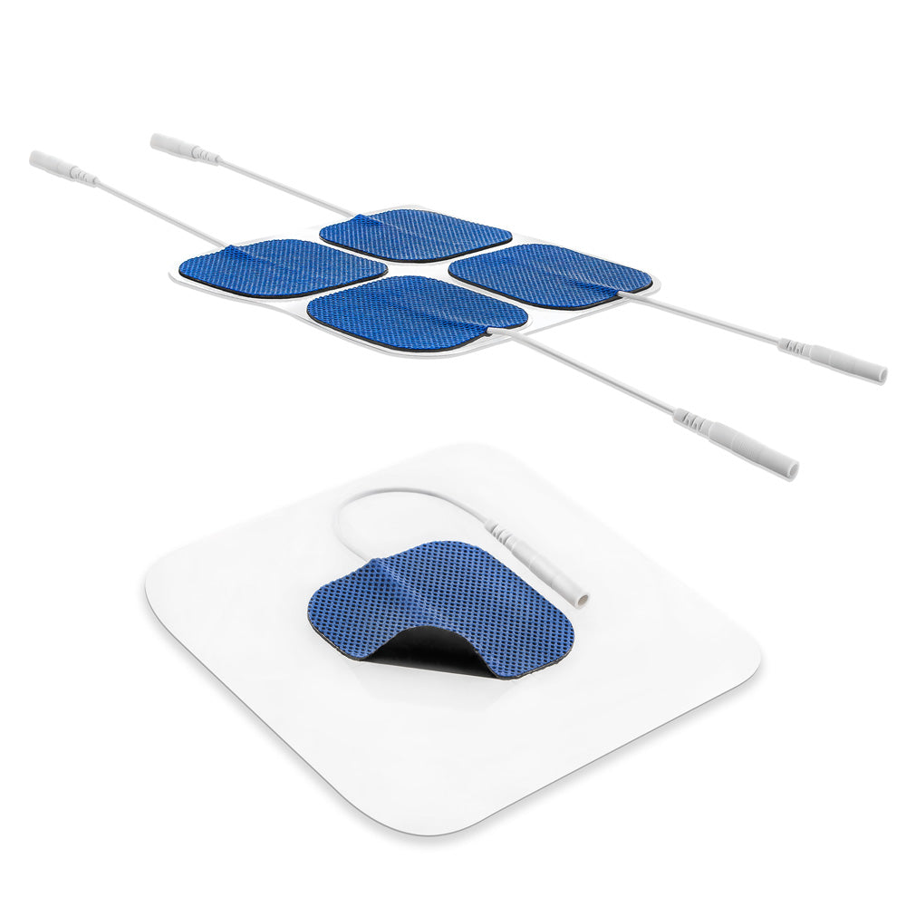 Ultra Premium: Optimal Comfort 40 Blue Cloth Electrodes, 2"x2", Foil Bag