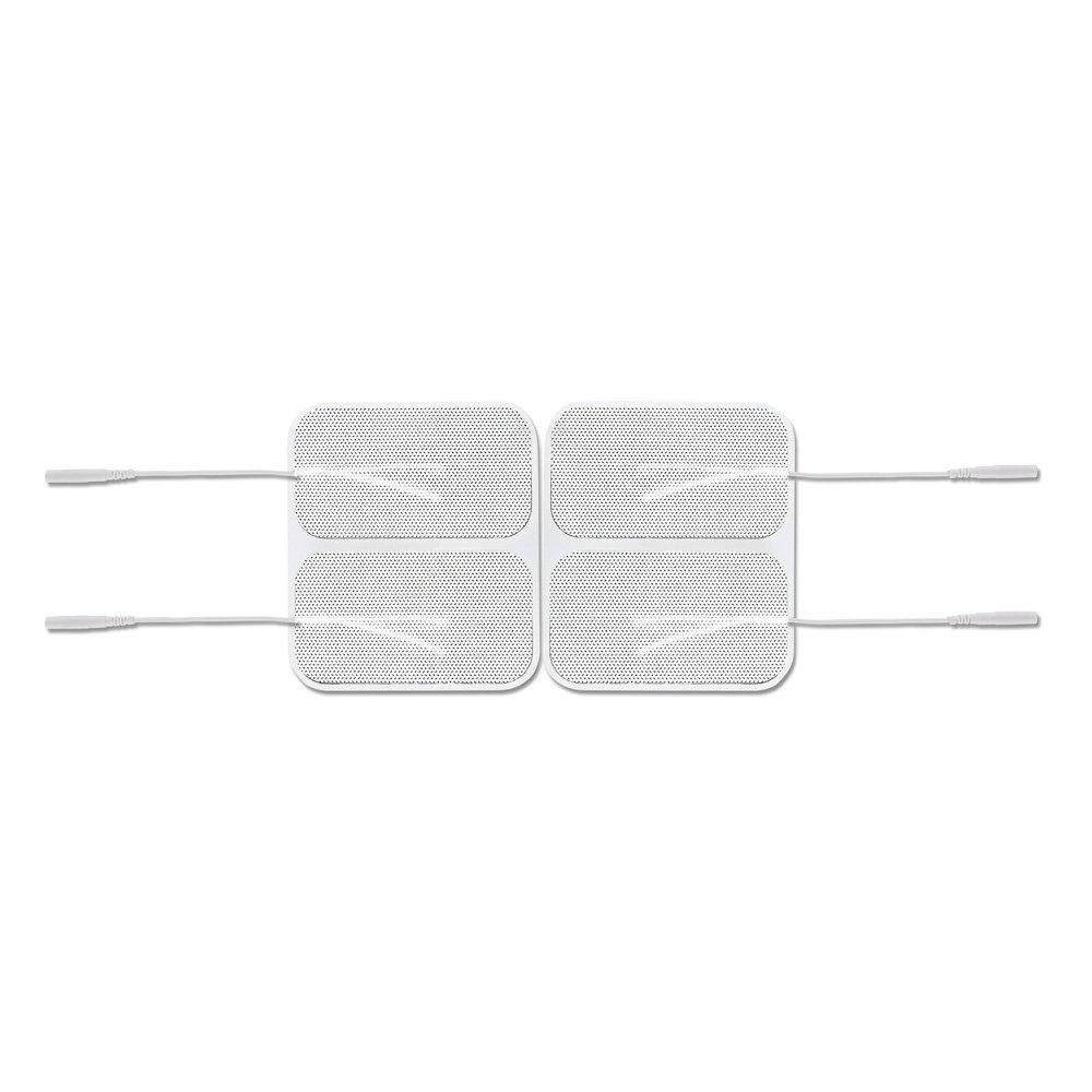 Premium Comfort Plus: 2" x 3.5" Rectangle White Cloth Electrodes