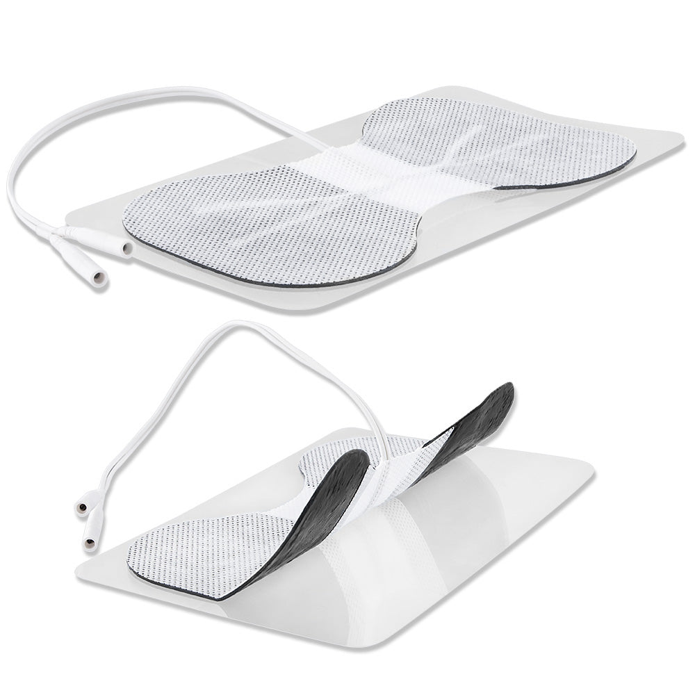 Premium Comfort Plus: 6 White Cloth Butterfly Electrodes, 4"x6"