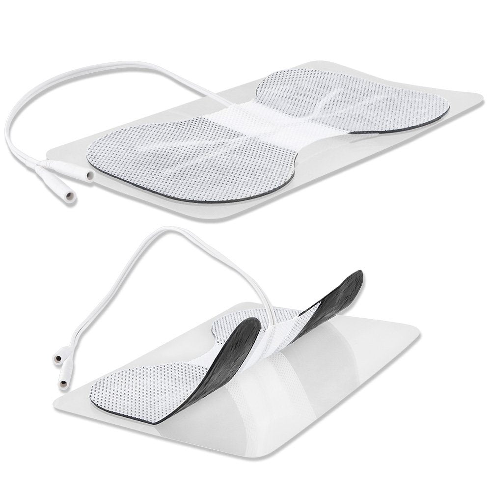 Premium Comfort Plus: 2 White Cloth Butterfly Electrodes, 4"x6"
