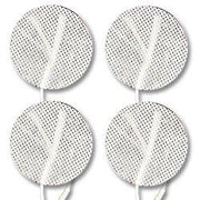 Economy 2" White Cloth Round EMS & TENS Electrode Pad - 1 Pack (4 Pads) - Tens Units