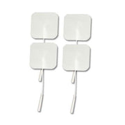 Economy 2" x 2" White Foam Square EMS & TENS Electrode Pad - 1 Pack (4 Pads) - Tens Units